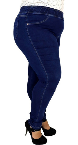 Kit 2 Calça Jeans Plus Size Cint Alta Feminina Extra 60 A 66