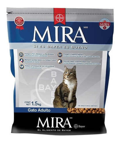 Mira® Gatos 1.5 Kg, Alimento Super Premium En Croquetas