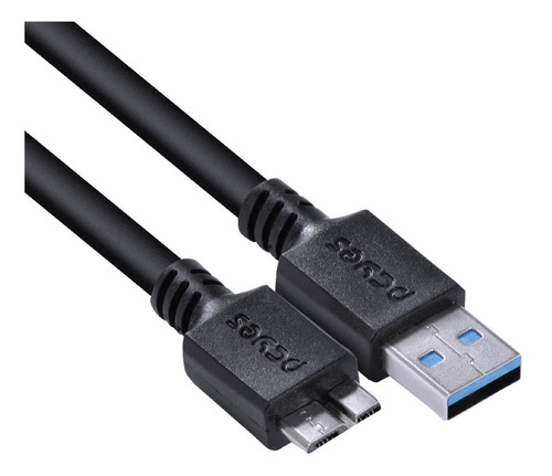 Cabo Para Hd Externo Usb 3.0 Para Micro Usb B 1 Metro Pcyes