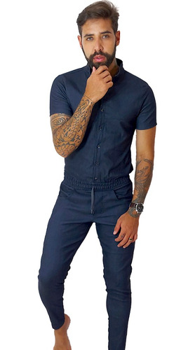 Macacão, Ateliêjoãovieira, Masculino Jeans 