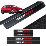 Sticker Cubre Estribos Fibra Carbon Para Vw Golf Gti