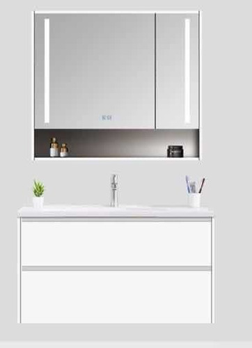 Mueble De Baño Blanco, Con Espejo Led Y Antiempañante Nuevo