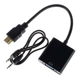 Convertidor De Cable Hd 1080p Compatible Con Hdmi A Vga Con