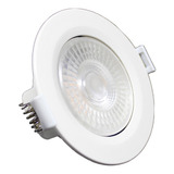 10x Spot Super Led Redondo Embutir Dicroica Sanca 7w Branco