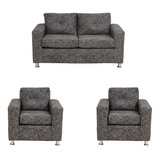 Living George 211 Cuero Auris Gris / Muebles América