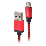 Cable Usb A Micro Usb Para Teléfono Rojo Mlab