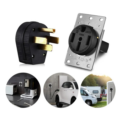 2 Piezas Enchufe Clavija Nema 14-50 Macho Y Hembra 250v 50a | MercadoLibre