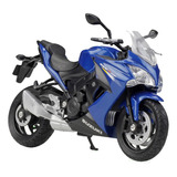 Suzuki Gsx S1000f Azul Miniatura Metal Carreras Moto 1/18