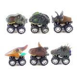 6 Dinosaurio Modelo Mini Juguetes Coche Trasero Para Niños 1