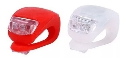 Luz Para Bicicletas  Led Delantera /trasera 3 Posc Siliconad