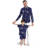 A Juego Padre Hijo Hawaiian Luau Traje De Los Hombres Camisa