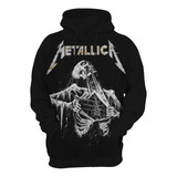 Blusa Moletom Plus Size Metallica Estampado Full 3d Rock