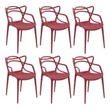 Kit 6 Cadeiras Allegra Cereja Rivatti (6un)
