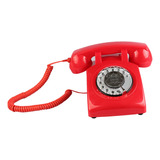 Teléfono Rotatorio Retro Rojo
