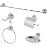 Kit Acessórios Stander P/ Banheiro Aço Inox