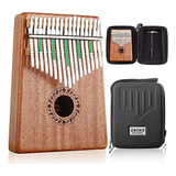 Gecko Kalimba Thumb Piano 17 Teclas, Madera De Caoba Portabl