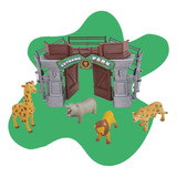 Brinquedo Infantil Animais Safari Extreme Park Zoológico