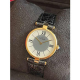 Reloj Cartier Vermeil Gold Plated 18k Grey Dial Ref 590003