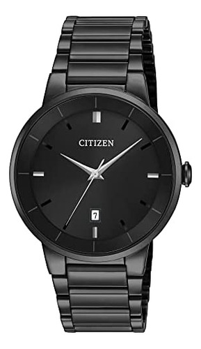 Reloj Analógico Citizen Para Hombre Con Esfera Negra-bie
