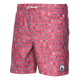 Short Teen Lippi Boy Aqua  Swimwear Print Rosa Oscuro