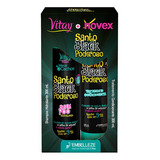 Kit Shampoo Acondicionador Meu Cachos Santo Black Novex
