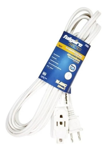 Extensión Eléctrica Duplex 2x14 2m Blanca Fulgore Fp0117 Col