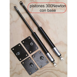 Pistones De Gas 300 Newton (30k) Paq. 2 Piezas Con Base