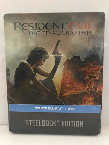 Resident Evil The Final Chapter Esicion Steelbook Blu-ray+dv