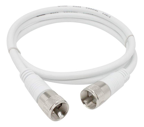 Steren Conector De Cable Coaxial - Cable De Antena - Blanco 