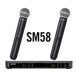 Sistema De Microfonos Doble Inalámbrico Shure Blx88 Con Sm58