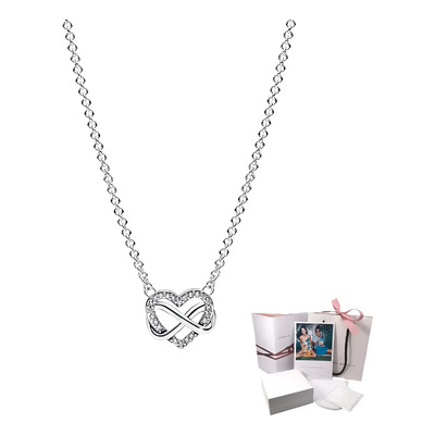Collar Infinito Brillante Plata 925. Pandora + Kit Collar Pandora Moments Plata 925 Infinitobrillante Silver | Envío gratis