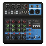 Hf Mezclador De 5 Canales Tarjeta De Sonido Usb Con