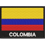 Brasão Bordado Bandeira Colômbia Motociclista Militar Ban505