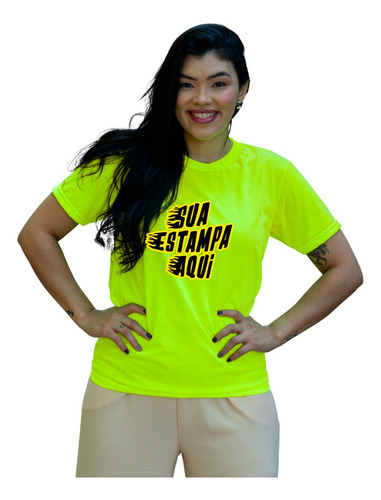 Kit 13 Camisetas Básica Dryfit Fluorescente Neon Poliéster  