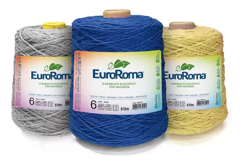 Barbante Euroroma 600g Fio 6 Com 610 Metros - Cores