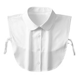 Camisa Social Branca Com Gola Falsa E Gola Falsa Para
