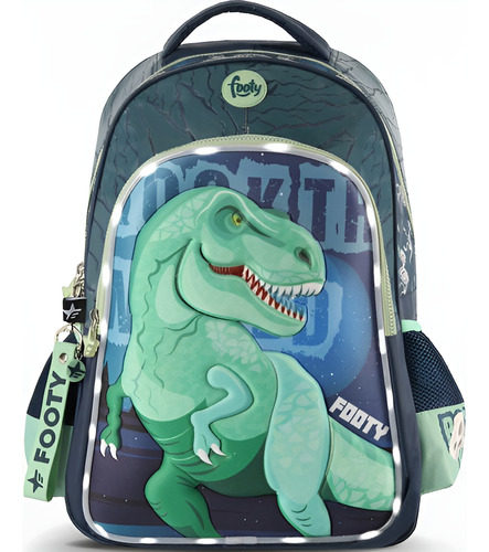 Mochila Footy 18¨ Tigre Espalda Nene Luz Led Recargable Niño