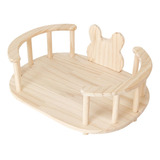 Cama De Madera Para Conejos, Fácil De Montar, Oval