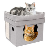 Carolmade Cat House Cama Plegable Para Gatos De Interior, Ga