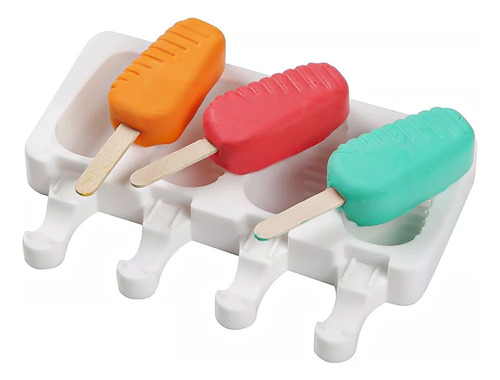 Molde De Silicona Para Helado Palito Freezer Grande Paleta