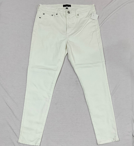 Pantalon Banana Republic Blanco Skinny Original Talla 30