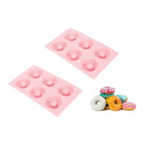 Pack X2 Moldes Silicona Moldes De Silicona Donuts Mini Dona