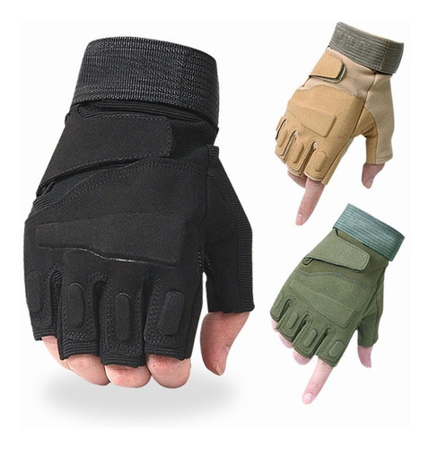 Guantes Tacticos Militar Medio Dedo Motocicleta Bicicleta 