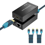 Extensor Hdmi Por Un Solo Cable Cat 5e/6/7 De Hasta 200...