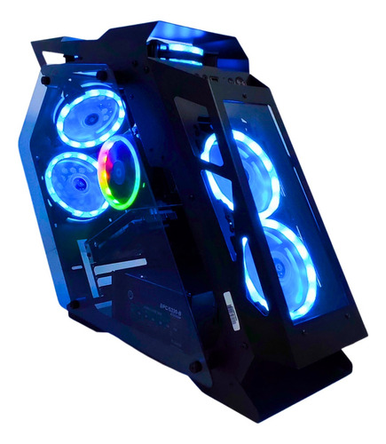 Gabinete Gamer Grande Preto Suporte 6x Fans Sem Fonte