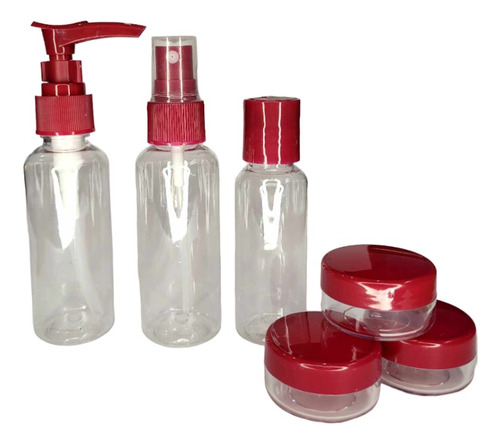 Neceser Set De Viaje X7 Higiene Botellas Cuidado Personal