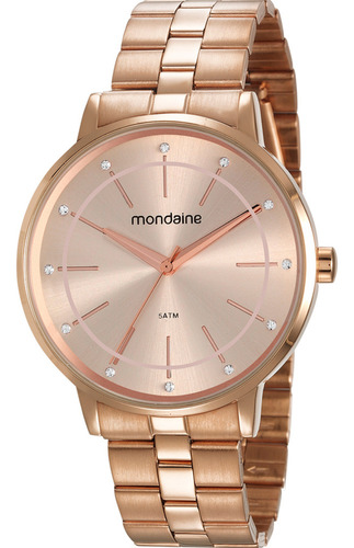 Relogio Feminino Mondaine Analógico Rose 53749lpmvre2