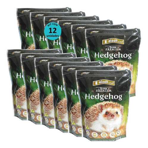 Alcon Club Hedgehog 350g Super Premium Ouriço Pigmeu Kit 12