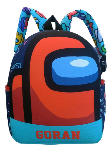 Mochila Jardin Among Us Neoprene Bolsillos Personalizada