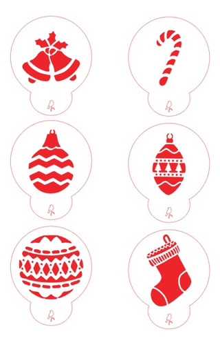 Stencils Para Galletas Y Alfajores 5cm, Set Navidad 3